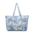 Borsa da mare azzurra e bianca in cotone Lora Ferres On The Beach, Borse e accessori Donna, SKU b516000065, Immagine 0